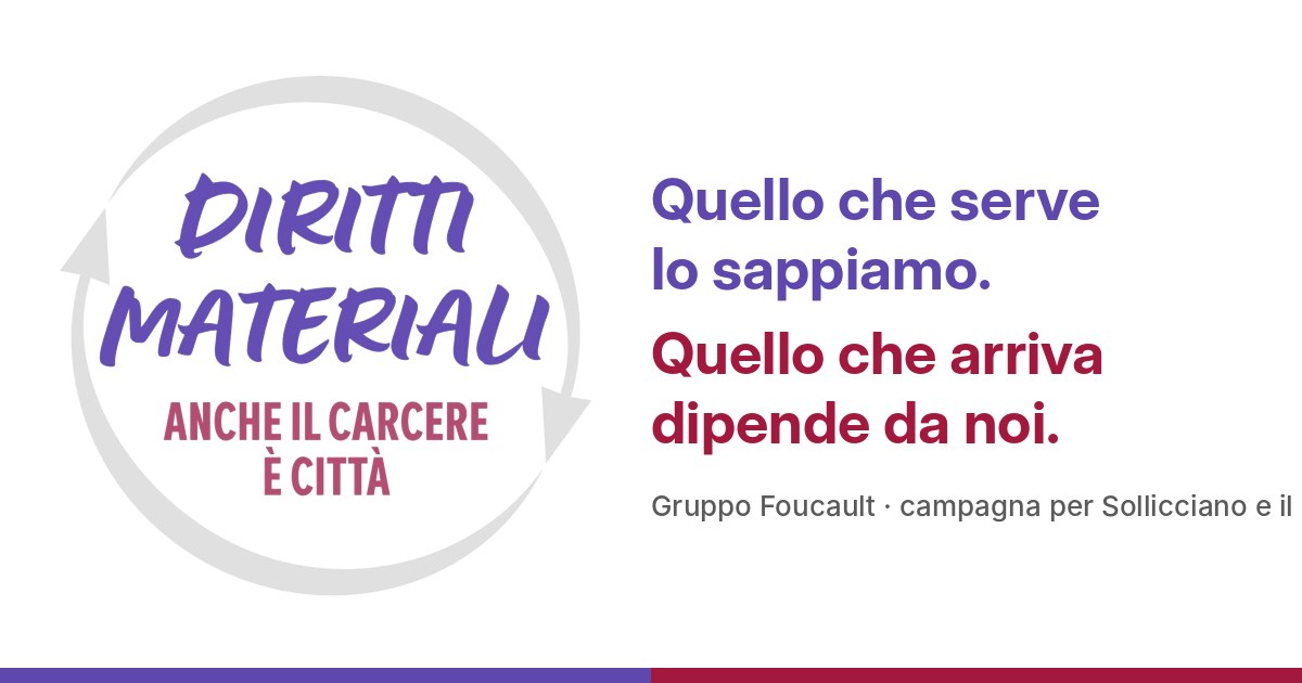 Diritti materiali. Quello che serve lo sappiamo, quello che arriva dipende da noi